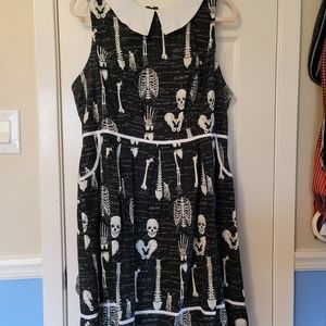Modcloth Halloween skeleton dress